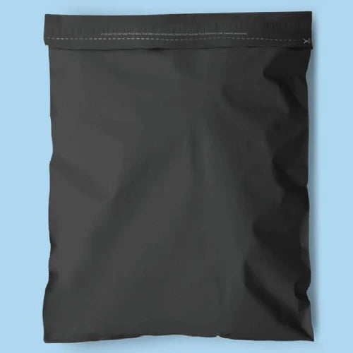 80% Recycled Plastic Courier Mailing Bags - 4 Sizes Black & White