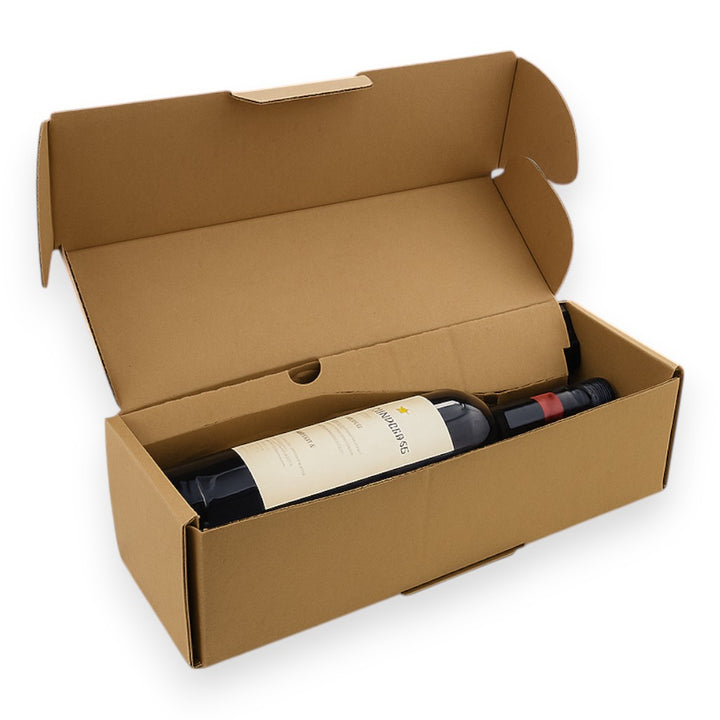 Single Wine Mailing Box with Attached Insert AB348084