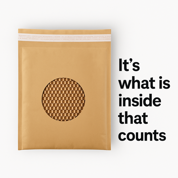 Hex Honeycomb Padded Paper Mailing Bag (Plain OR Logo One Side of Bag)