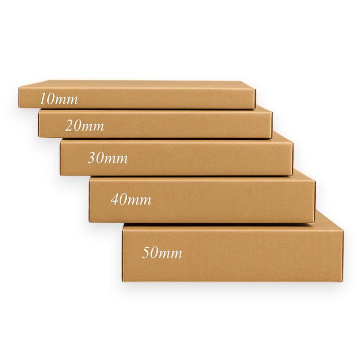 Oversized A4 Multi Crease [1 Box 5 Heights 10/20/30/40/50mm] - Kraft Brown