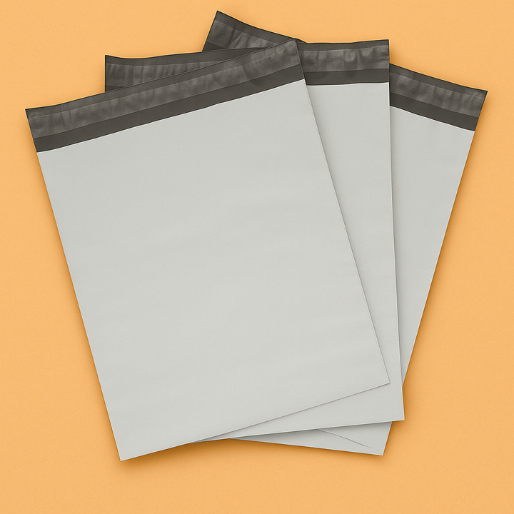 Low Density (LDPE) Courier Plastic Mailing Bags - 3 Sizes - White