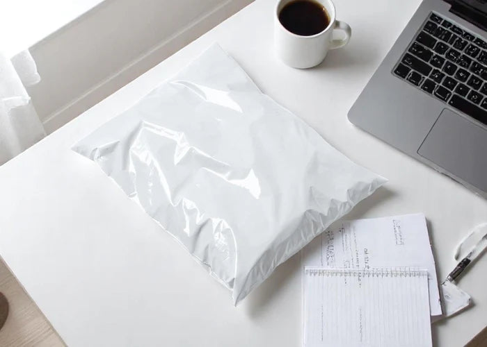 Low Density (LDPE) Courier Plastic Mailing Bags - 3 Sizes - White